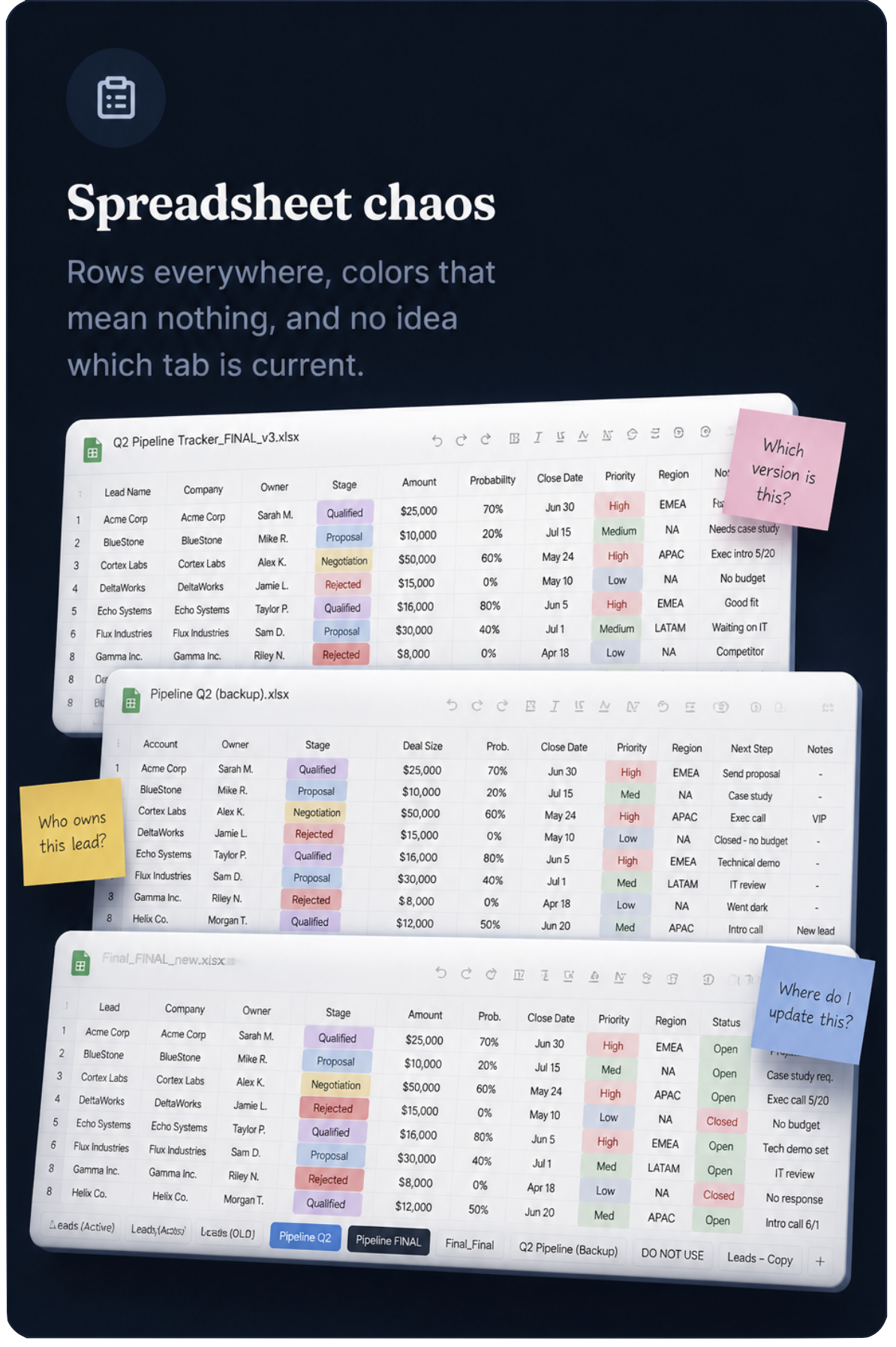 Spreadsheet chaos